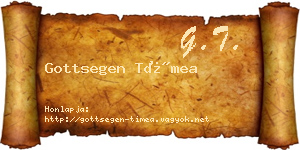Gottsegen Tímea névjegykártya